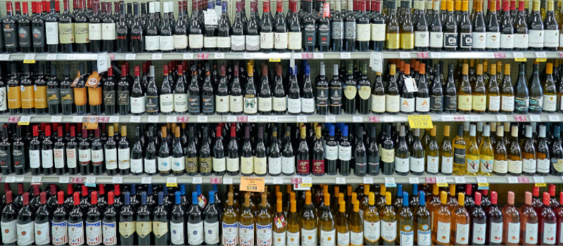 cabernet wine bottle wall